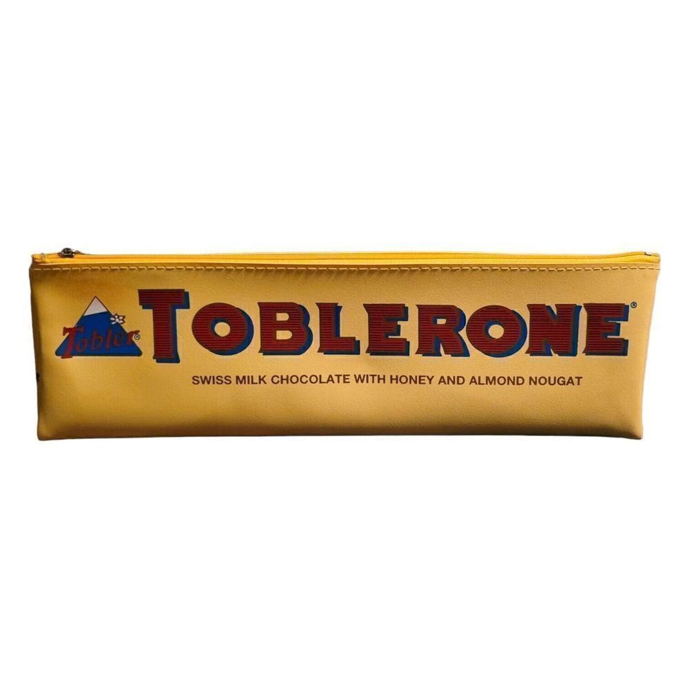 Toblerone Carry Along Candy Tote Bag Pencil Carry Case Candy Container Rare
